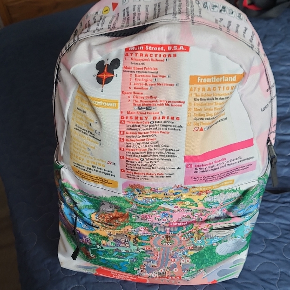 Colorful Map Print Women's Backpack